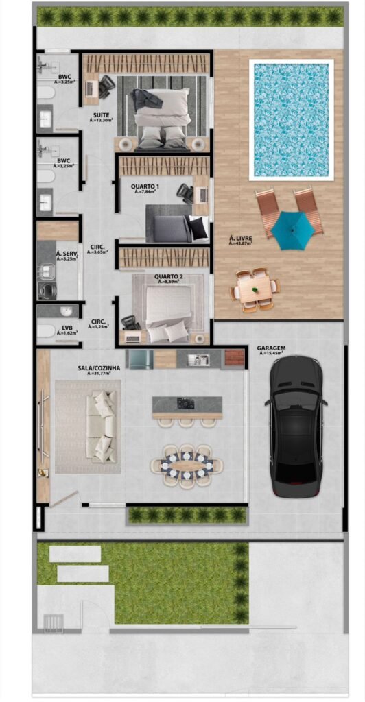 Foto 2 de Casa térrea com ótimo padrão construtivo